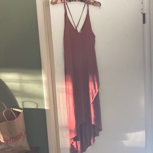 Lush size large strap dress . Mauve color.